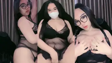 Ratu Glowing Montok Pamer Lingerie Hitam Viral Hot